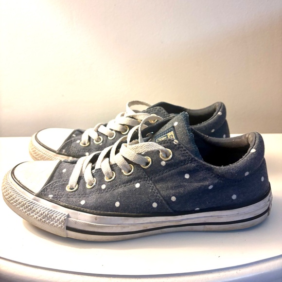 Converse All Star Low Top Polka Dot Denim Casual Sneakers Womens Size 8 - Picture 5 of 6